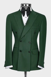 Ahern Verdant Peaked Lapel Double-Breasted Bespoke Prom Outfit